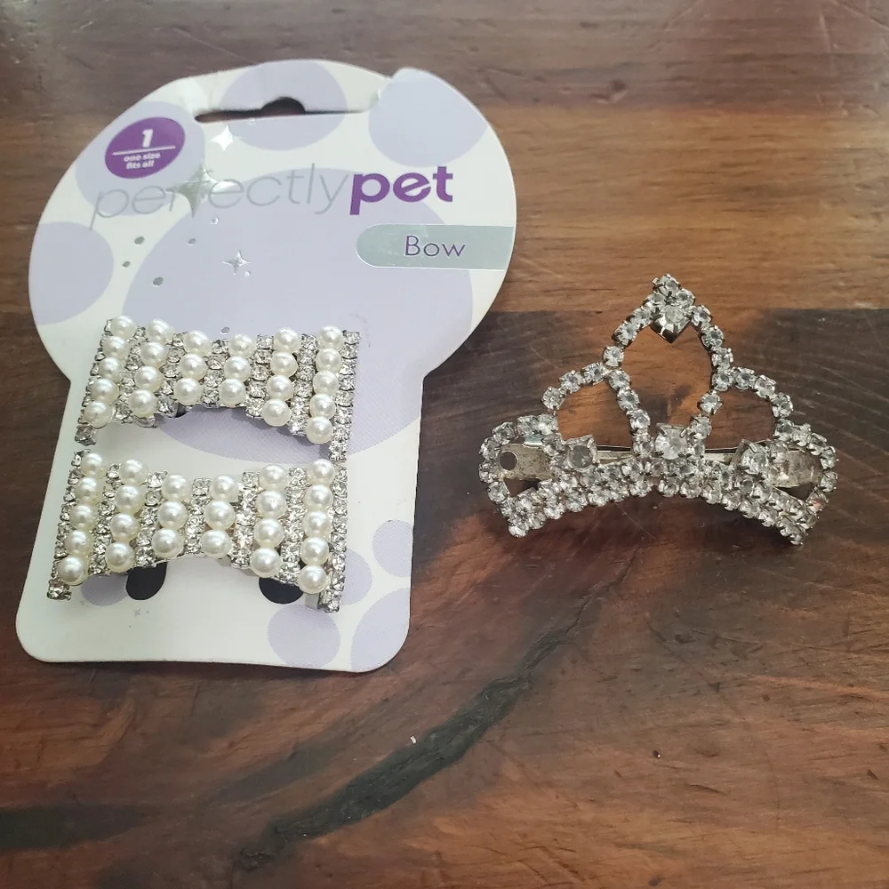 New Beautiful Dog Grooming Barrettes Hair Bows